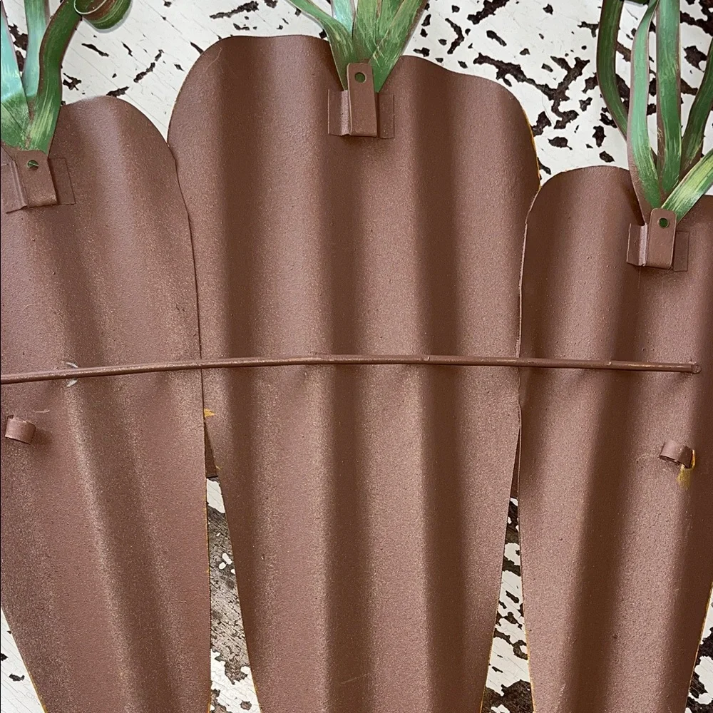 Happy Easter Gold & Green Carrot Wall Hanging